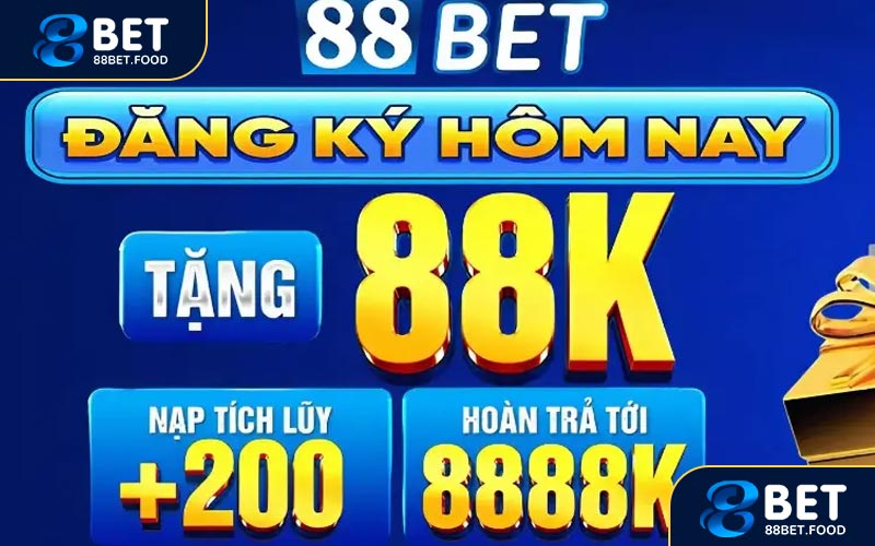 Khuyến mãi 88BET đăng ký tài khoản thưởng 88K